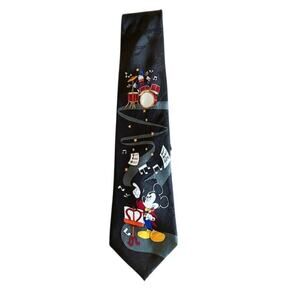 Vintage Disney Mickey Unlimited Donald & Mickey Music Conductor Novelty Tie